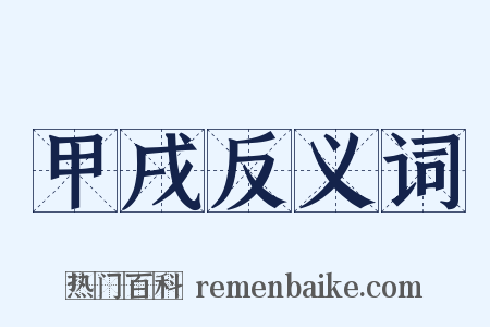 甲戌反义词是什么意思的图片